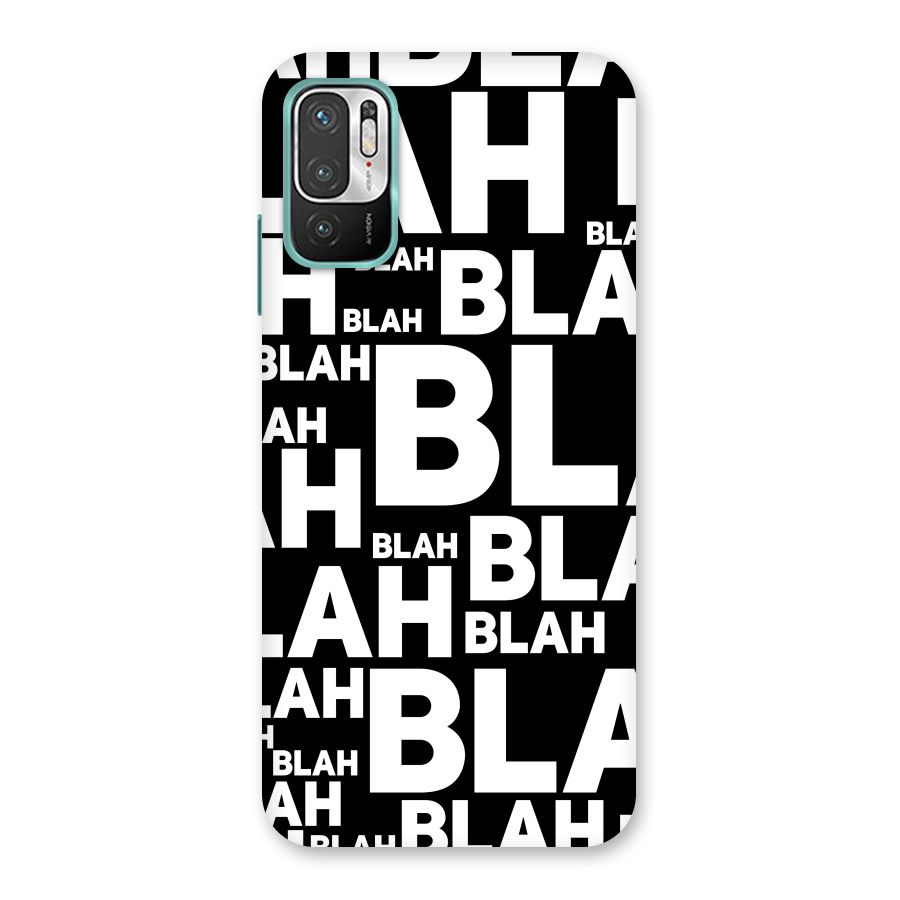 Blah Blah Pattern Back Case for Redmi Note 10T 5G