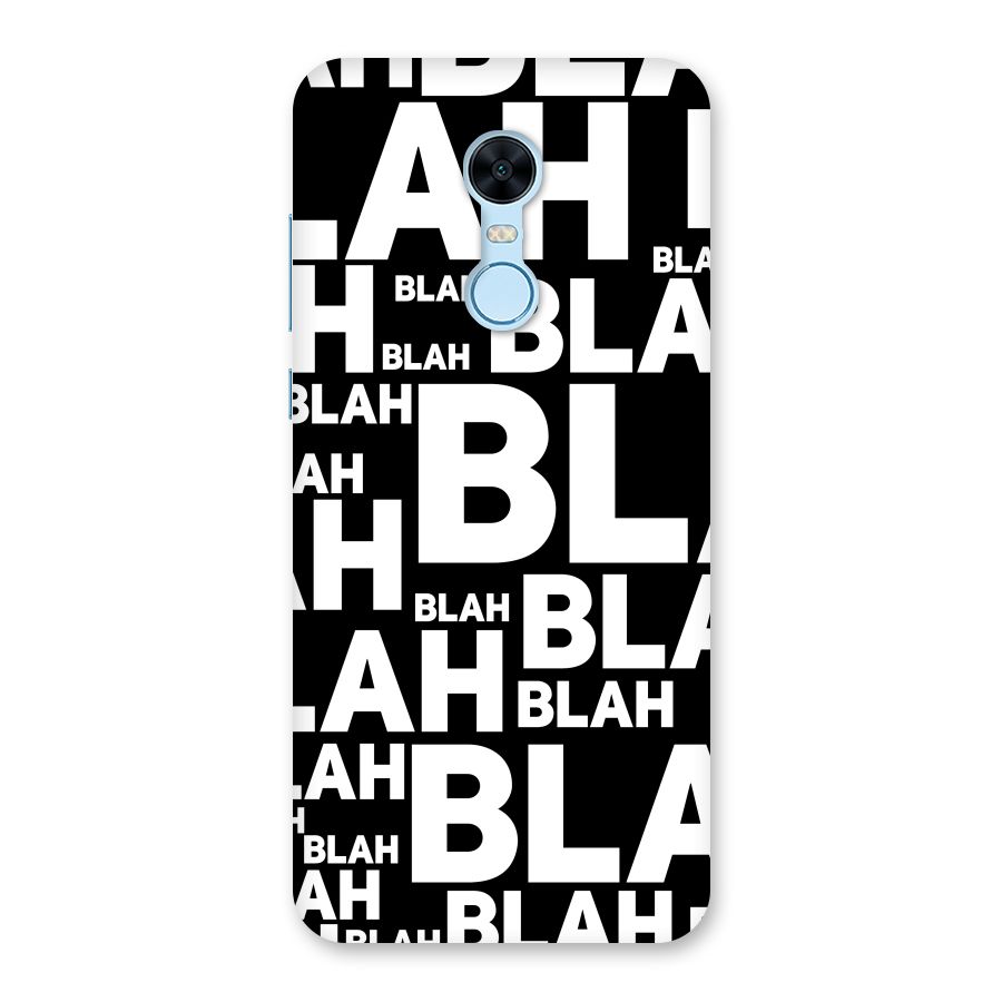 Blah Blah Pattern Back Case for Redmi Note 5
