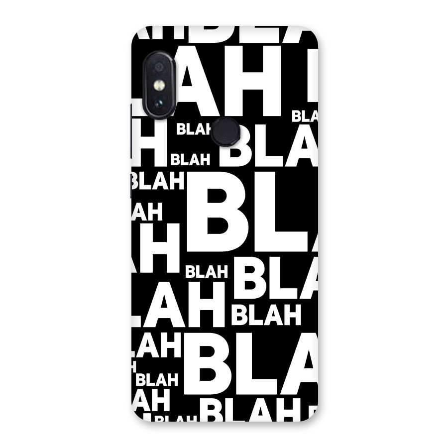 Blah Blah Pattern Back Case for Redmi Note 5 Pro
