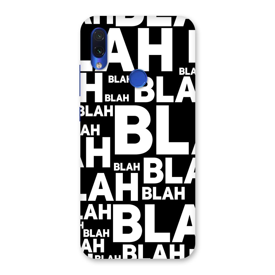 Blah Blah Pattern Back Case for Redmi Note 7