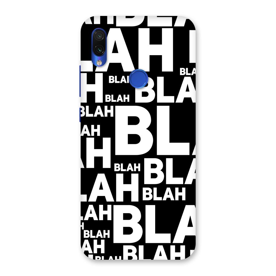 Blah Blah Pattern Back Case for Redmi Note 7S