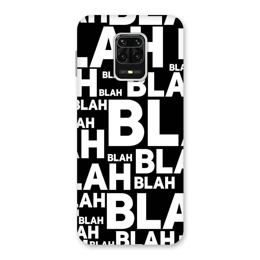 Blah Blah Pattern Back Case for Redmi Note 9 Pro