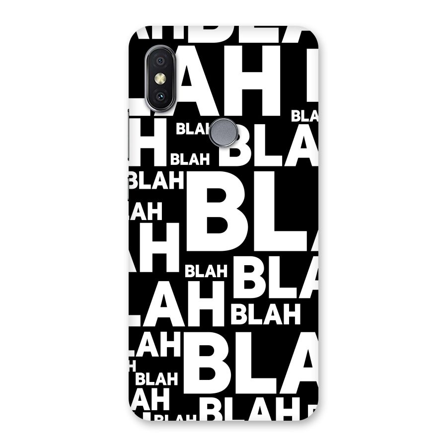 Blah Blah Pattern Back Case for Redmi Y2