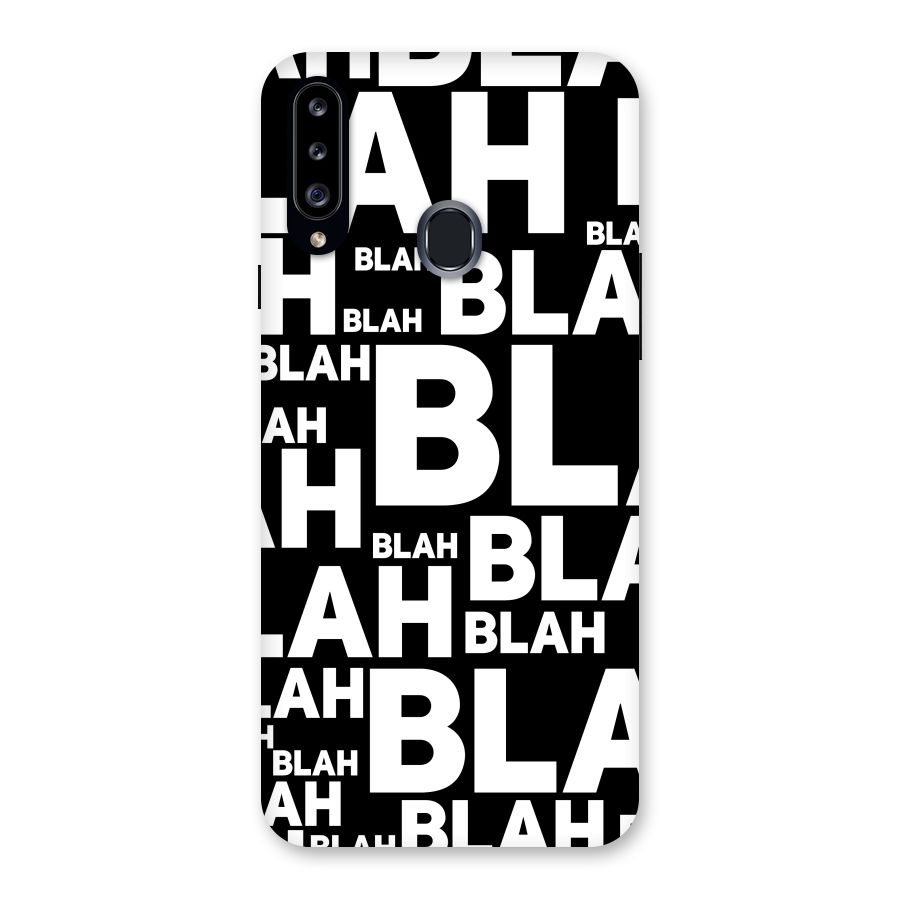 Blah Blah Pattern Back Case for Samsung Galaxy A20s