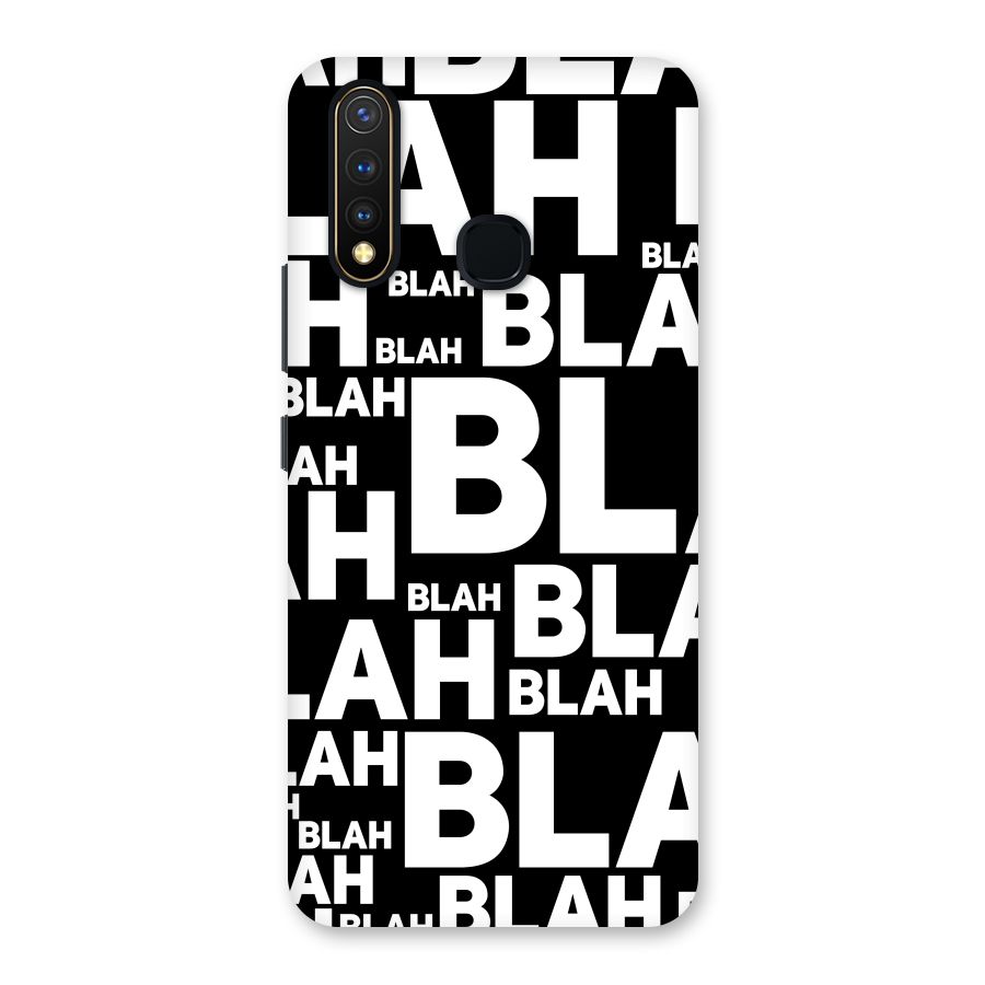 Blah Blah Pattern Back Case for Vivo U20