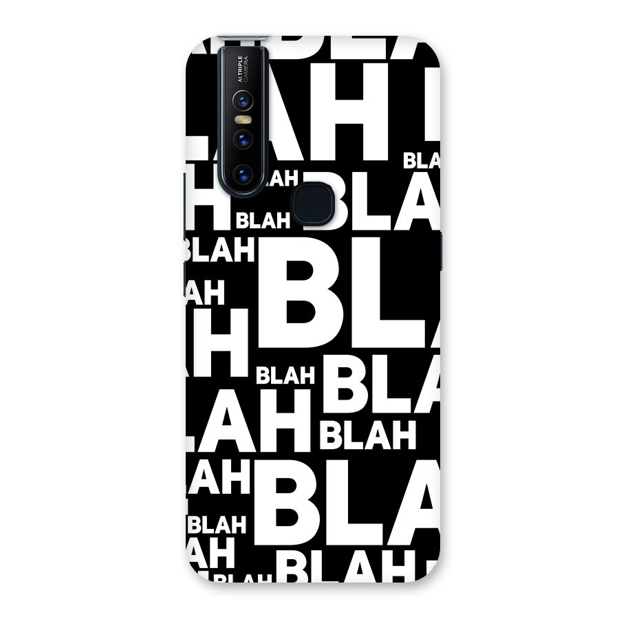 Blah Blah Pattern Back Case for Vivo V15