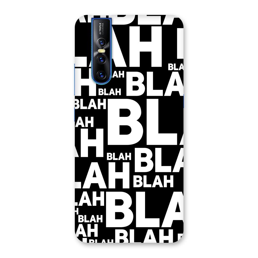 Blah Blah Pattern Back Case for Vivo V15 Pro