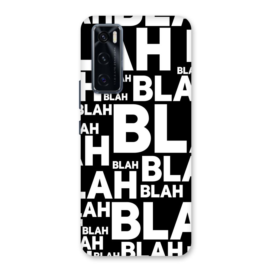 Blah Blah Pattern Back Case for Vivo V20 SE