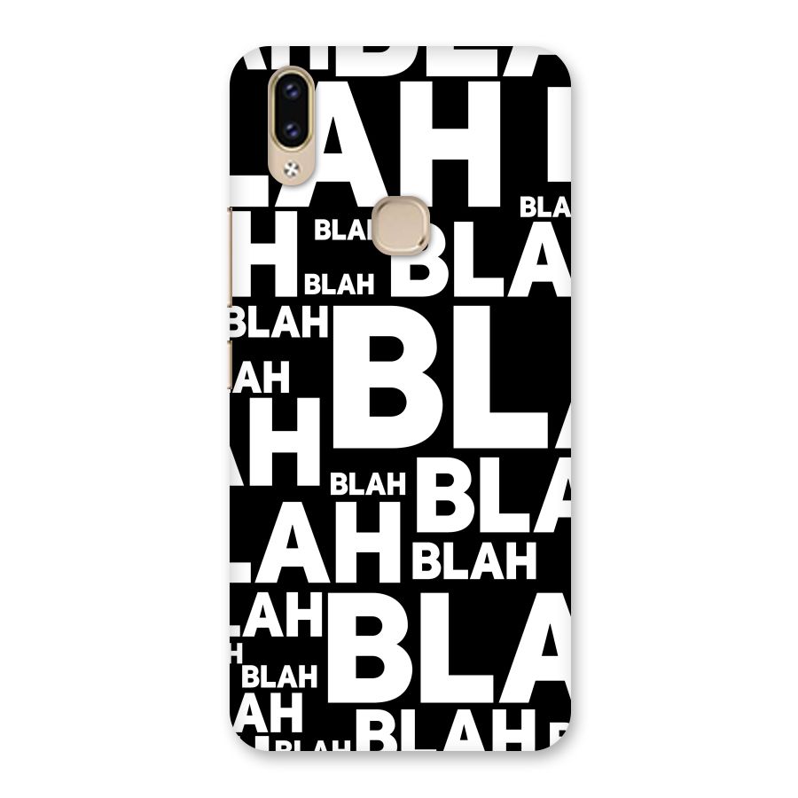 Blah Blah Pattern Back Case for Vivo V9 Youth
