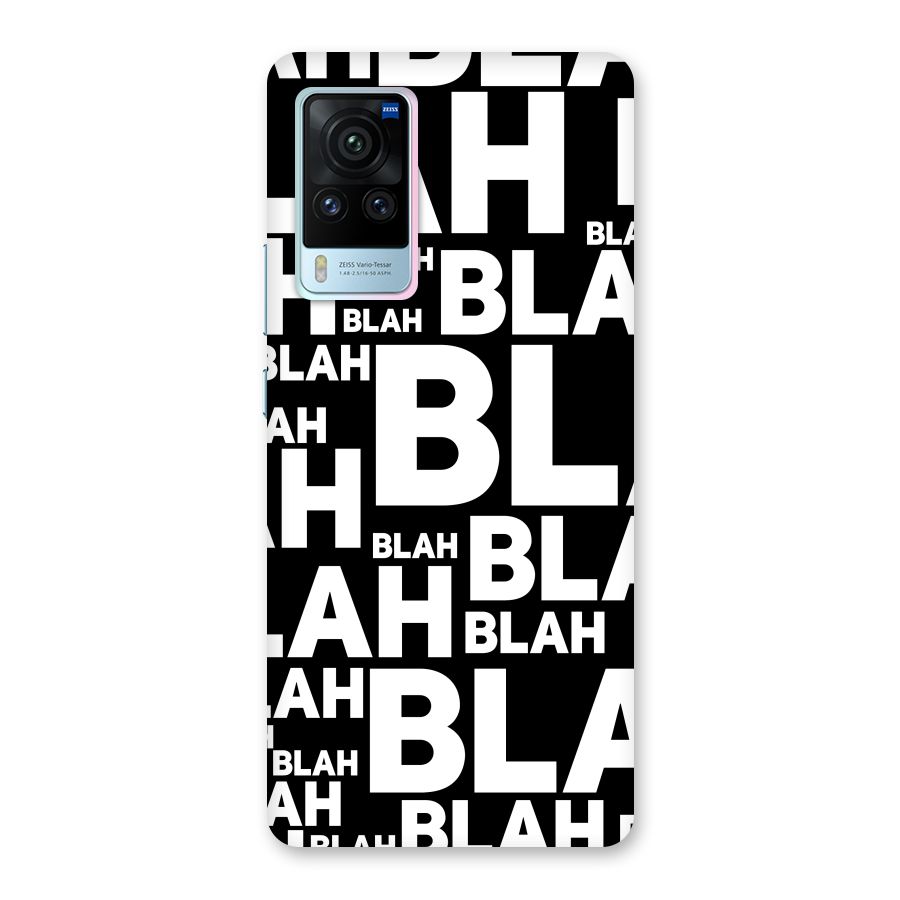 Blah Blah Pattern Back Case for Vivo X60 Pro