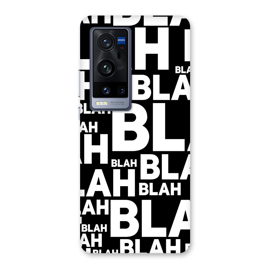 Blah Blah Pattern Back Case for Vivo X60 Pro Plus