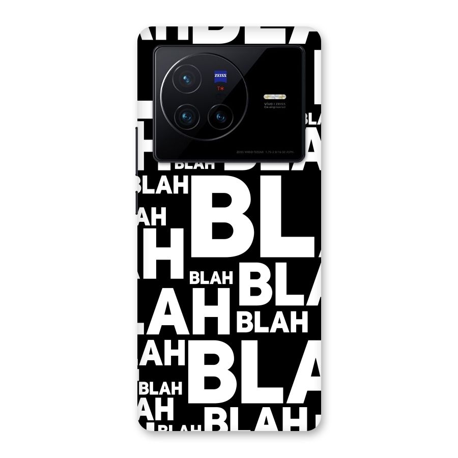 Blah Blah Pattern Back Case for Vivo X80
