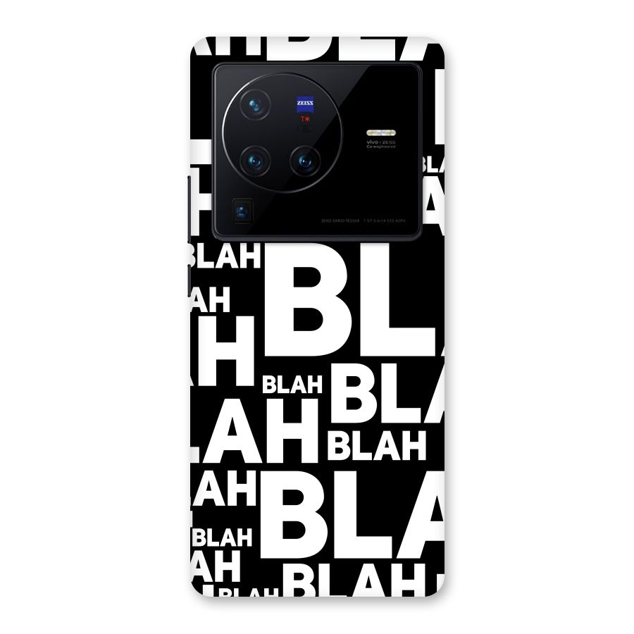 Blah Blah Pattern Back Case for Vivo X80 Pro