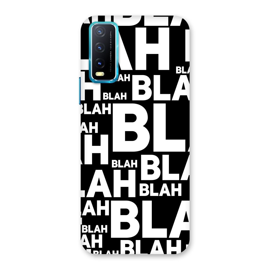 Blah Blah Pattern Back Case for Vivo Y20A