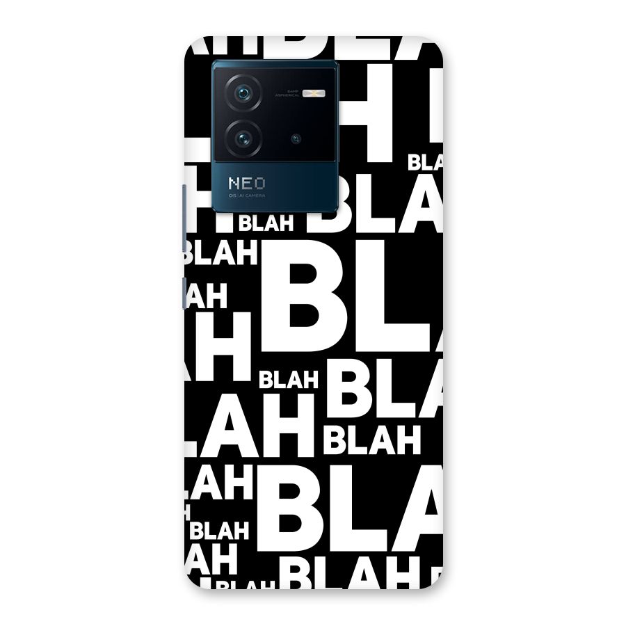 Blah Blah Pattern Back Case for Vivo iQOO Neo 6 5G