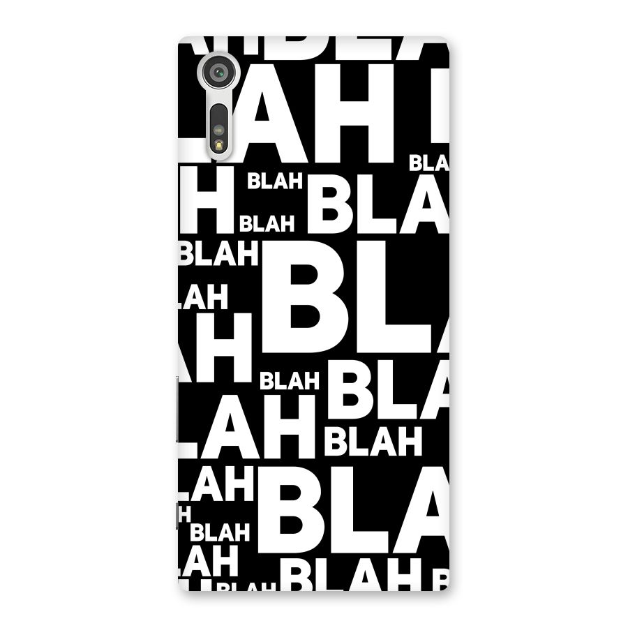 Blah Blah Pattern Back Case for Xperia XZ