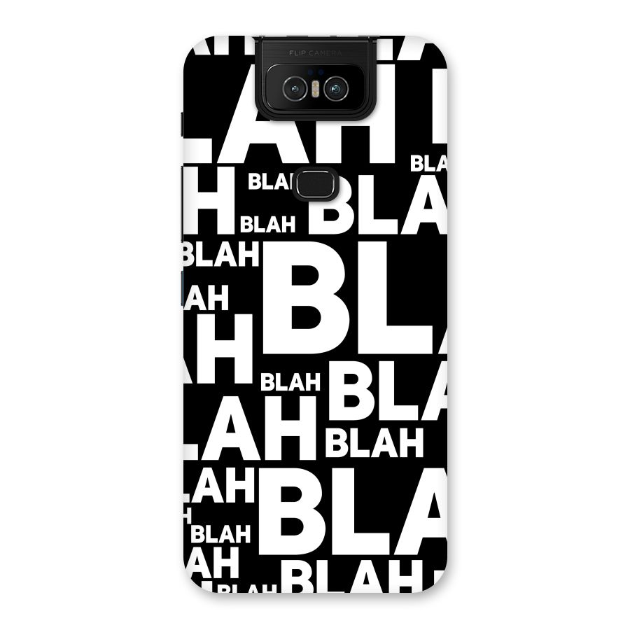 Blah Blah Pattern Back Case for Zenfone 6z