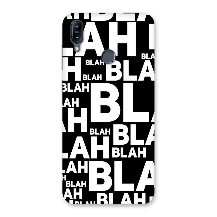 Blah Blah Pattern Back Case for Zenfone Max M2