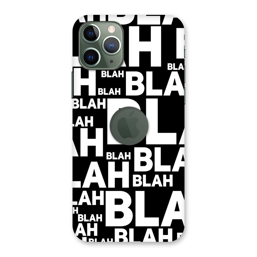 Blah Blah Pattern Back Case for iPhone 11 Pro Logo  Cut
