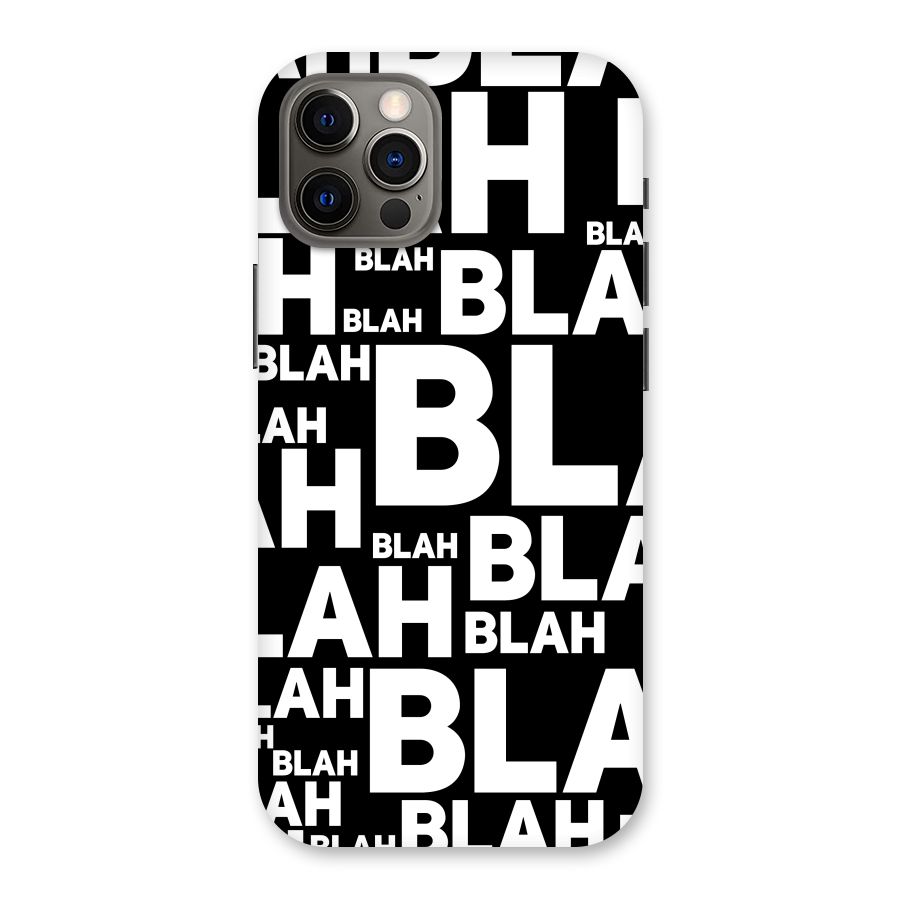 Blah Blah Pattern Back Case for iPhone 12 Pro