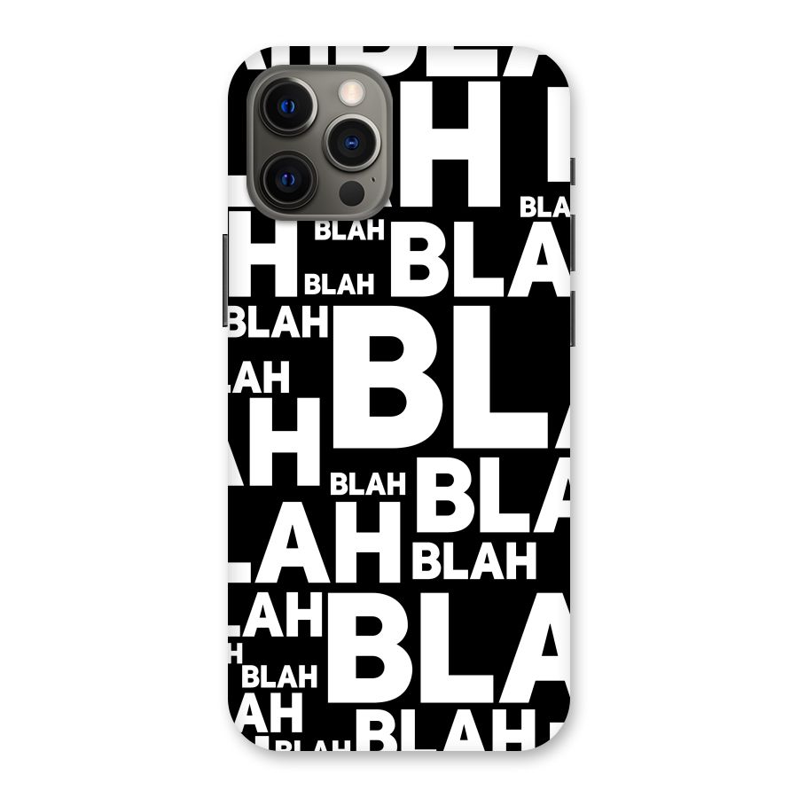 Blah Blah Pattern Back Case for iPhone 12 Pro Max