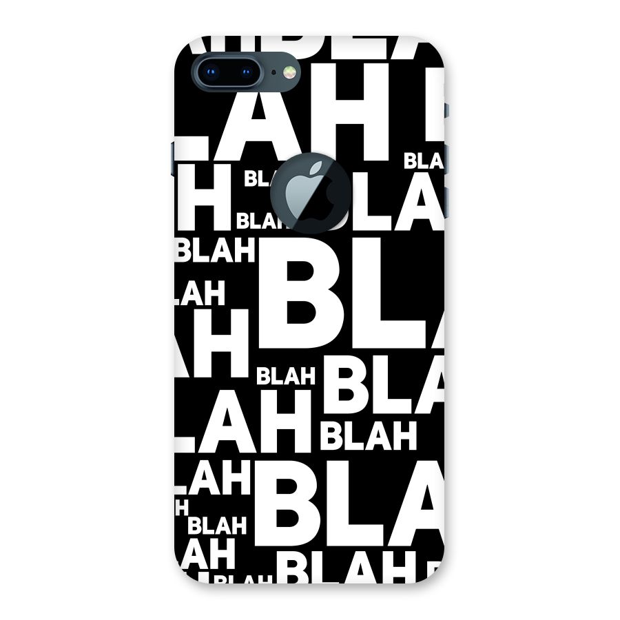 Blah Blah Pattern Back Case for iPhone 7 Plus Logo Cut