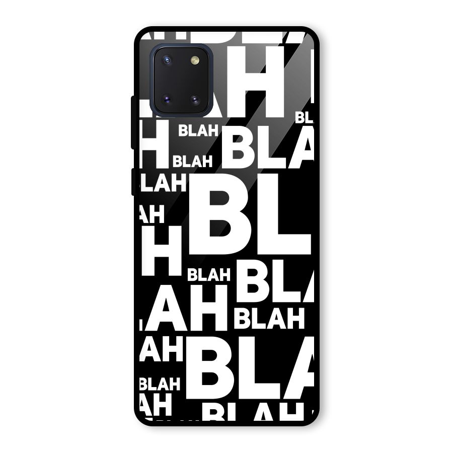 Blah Blah Pattern Glass Back Case for Galaxy Note 10 Lite