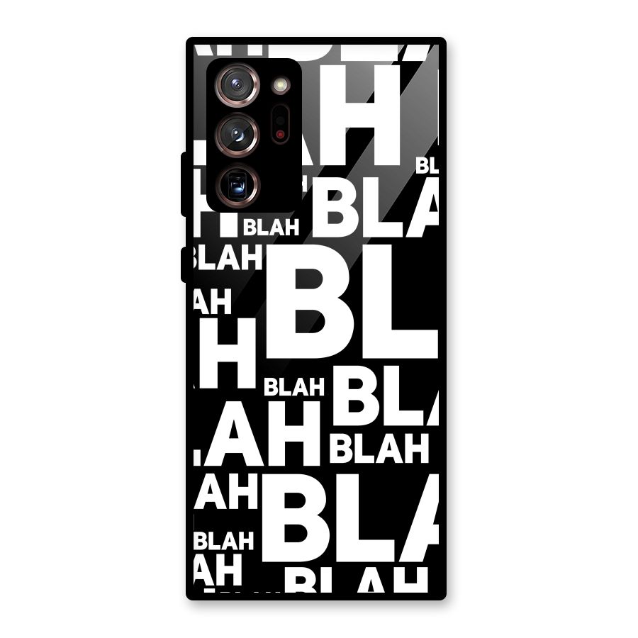 Blah Blah Pattern Glass Back Case for Galaxy Note 20 Ultra