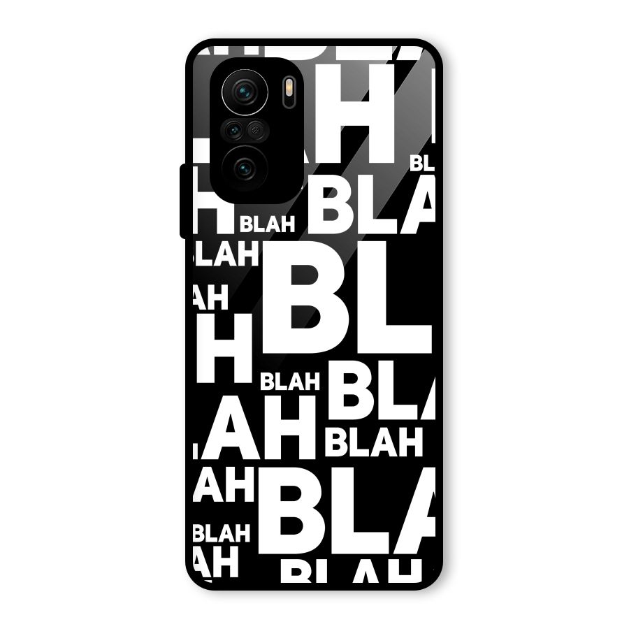Blah Blah Pattern Glass Back Case for Mi 11X Pro