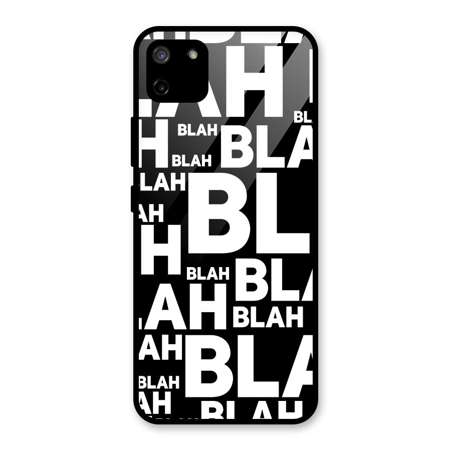 Blah Blah Pattern Glass Back Case for Realme C11