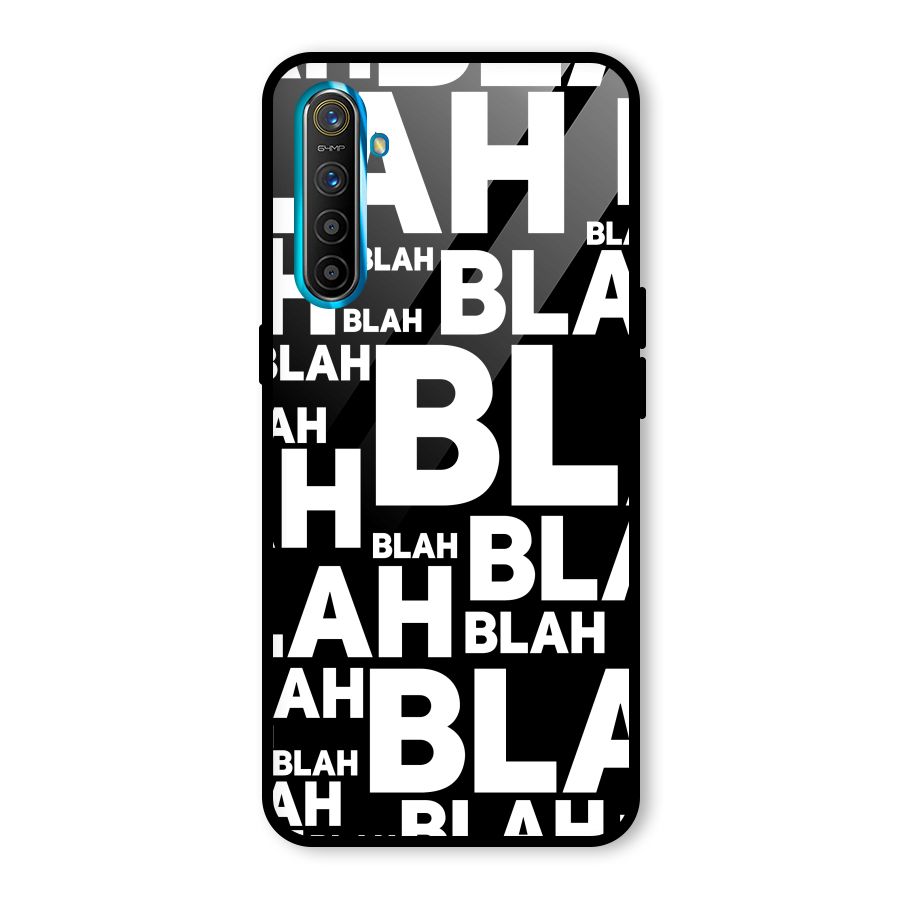 Blah Blah Pattern Glass Back Case for Realme X2