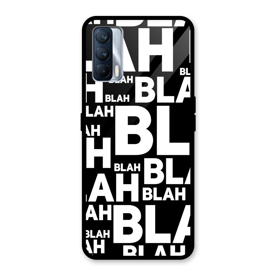 Blah Blah Pattern Glass Back Case for Realme X7