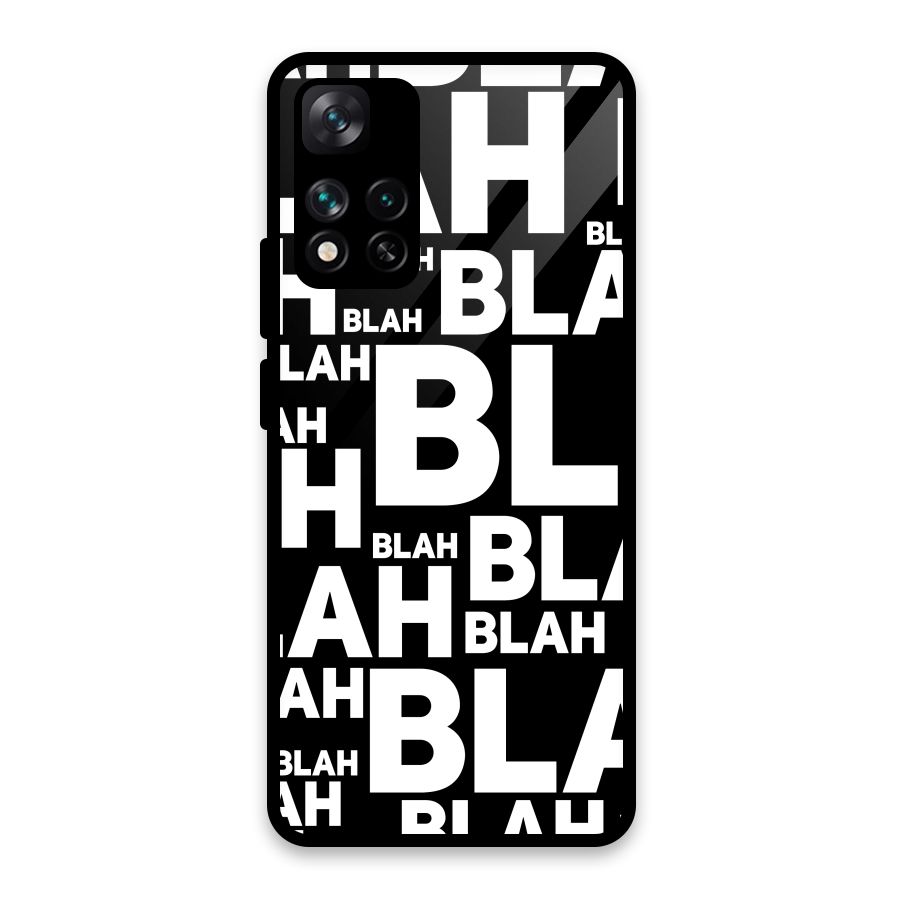 Blah Blah Pattern Glass Back Case for Xiaomi 11i HyperCharge 5G