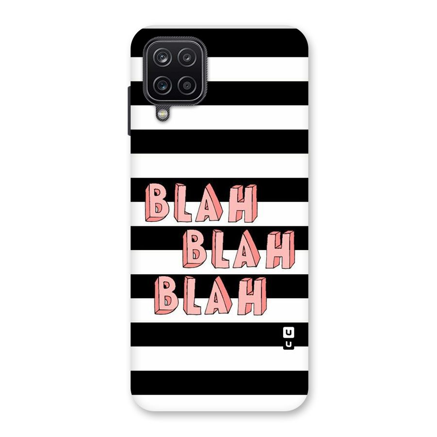 Blah Bold Stripes Back Case for Galaxy A12