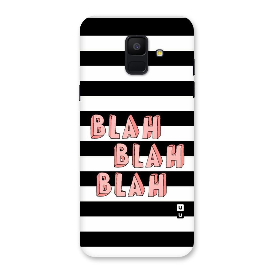 Blah Bold Stripes Back Case for Galaxy A6 (2018)