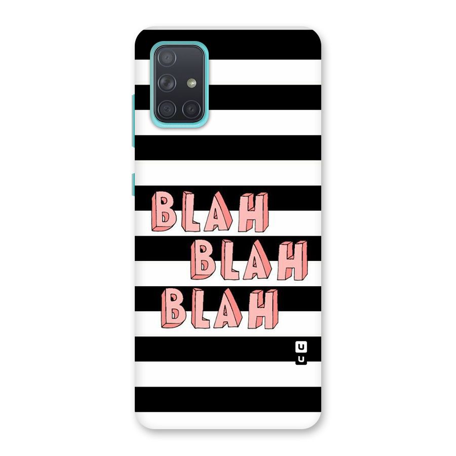 Blah Bold Stripes Back Case for Galaxy A71