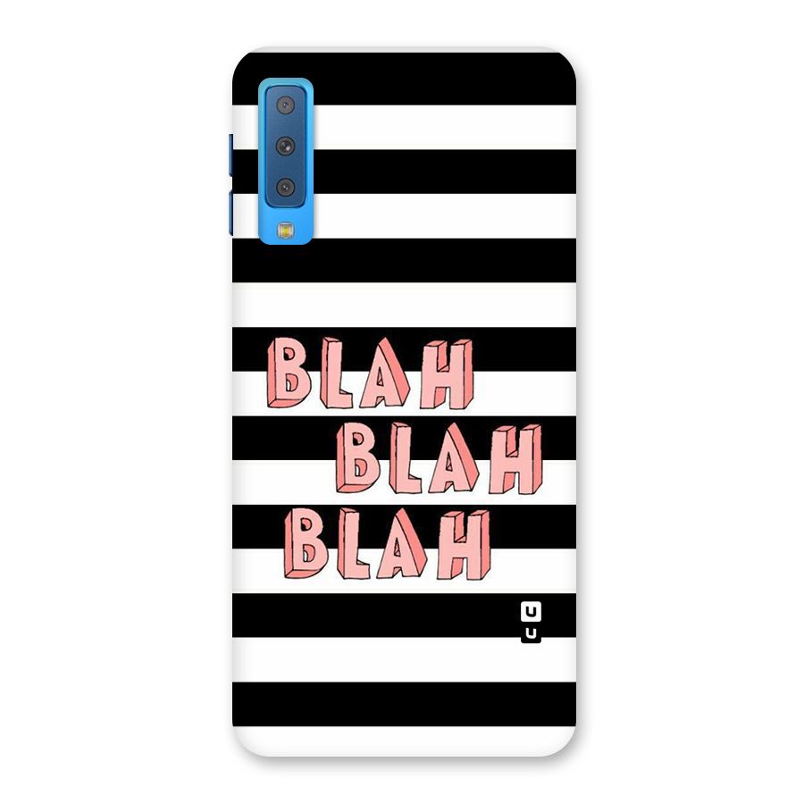 Blah Bold Stripes Back Case for Galaxy A7 (2018)