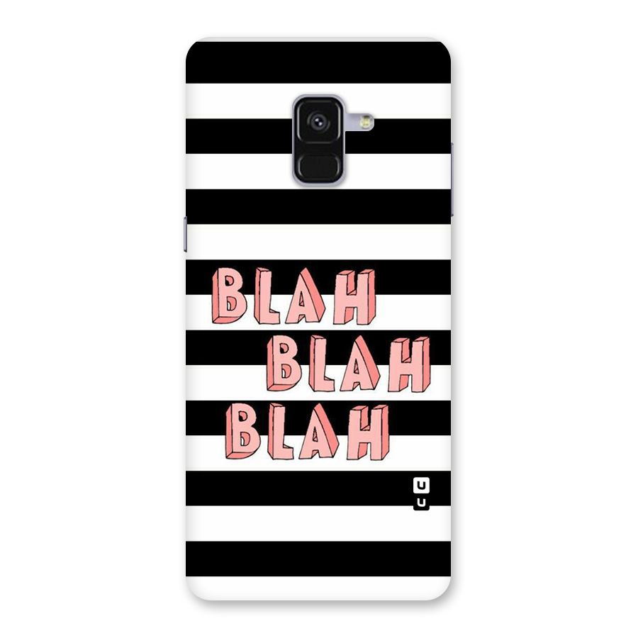 Blah Bold Stripes Back Case for Galaxy A8 Plus