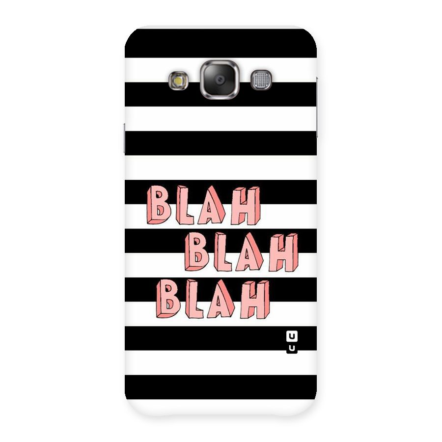 Blah Bold Stripes Back Case for Galaxy E7