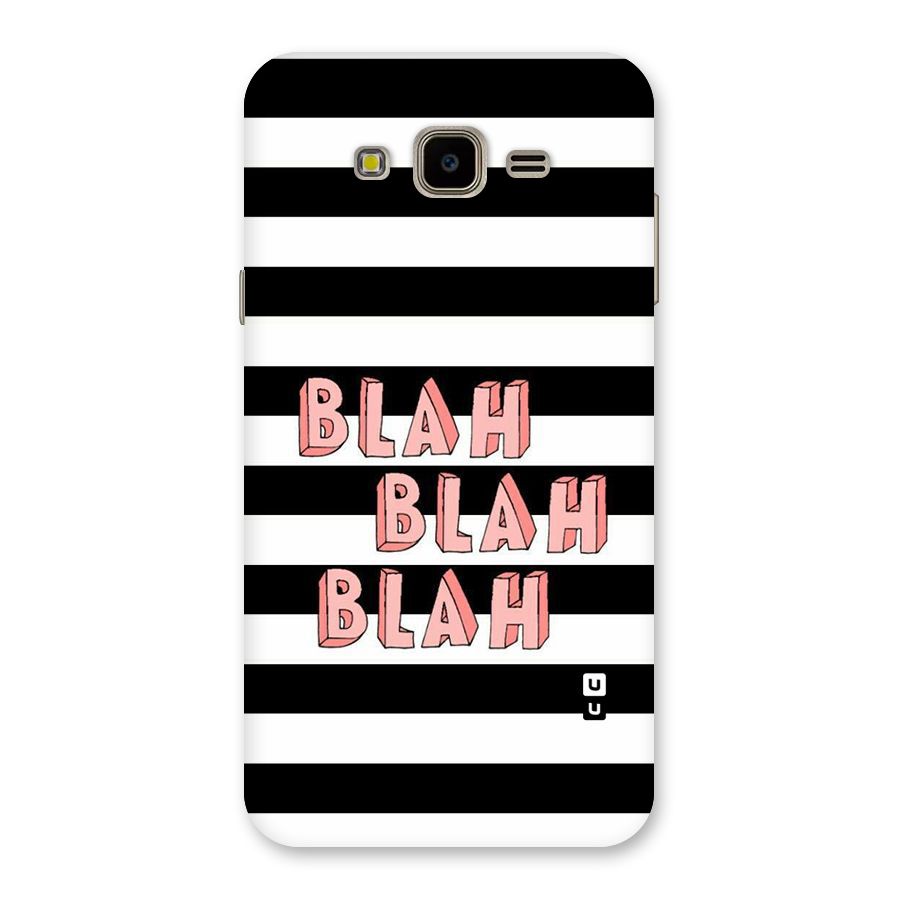 Blah Bold Stripes Back Case for Galaxy J7 Nxt