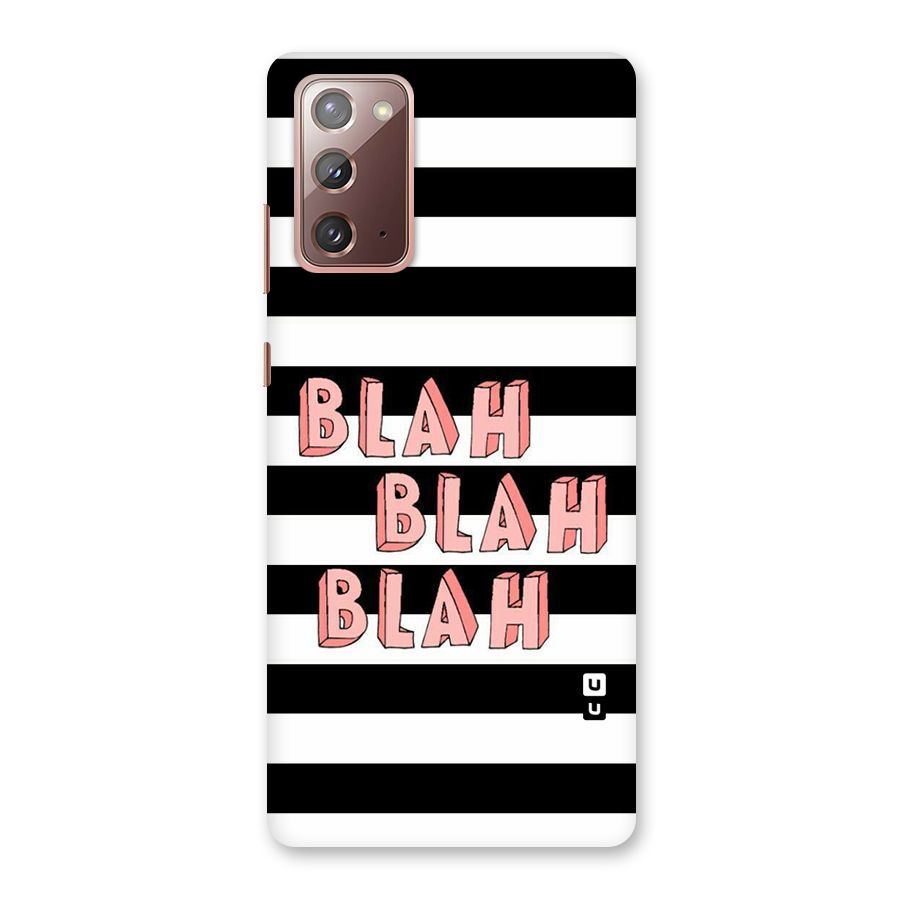 Blah Bold Stripes Back Case for Galaxy Note 20
