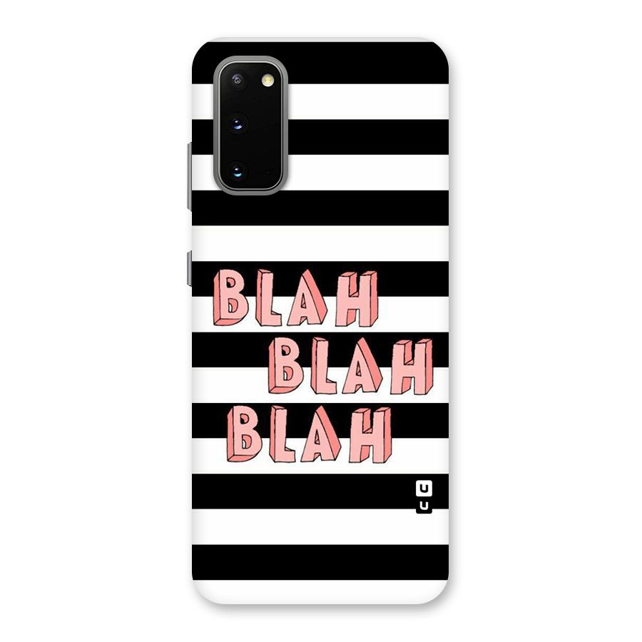 Blah Bold Stripes Back Case for Galaxy S20