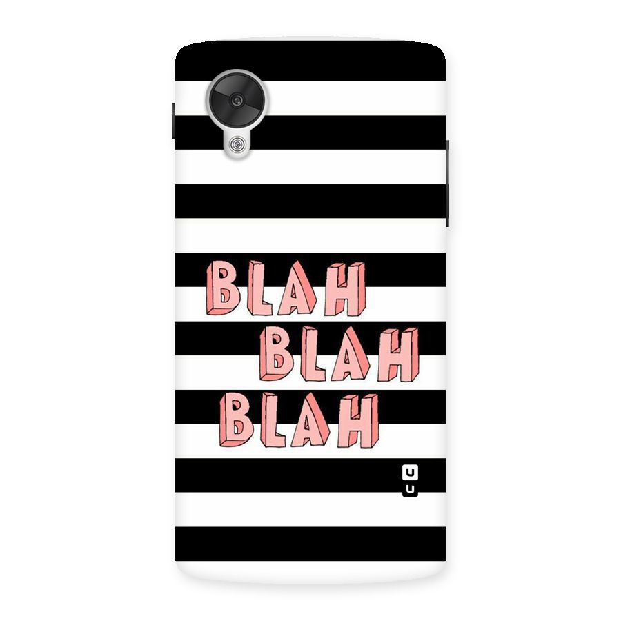 Blah Bold Stripes Back Case for Google Nexsus 5