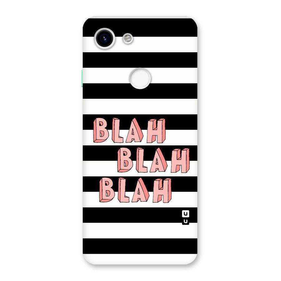Blah Bold Stripes Back Case for Google Pixel 3