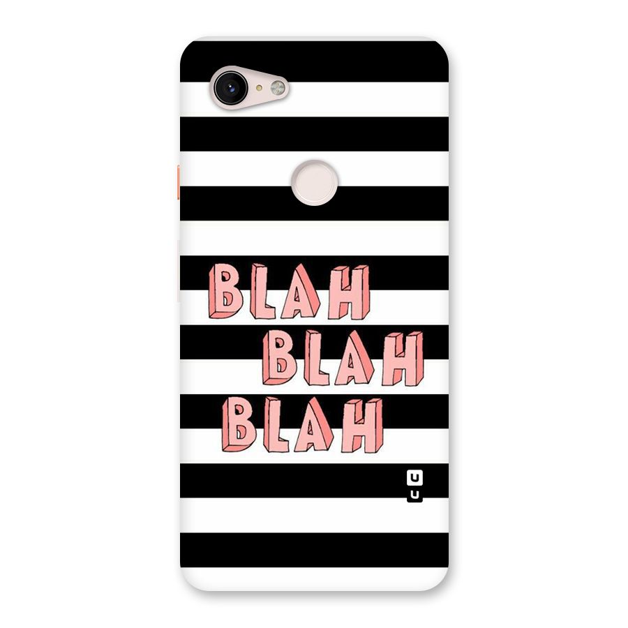 Blah Bold Stripes Back Case for Google Pixel 3 XL