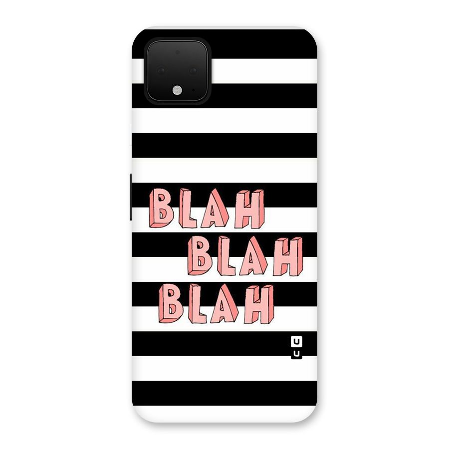 Blah Bold Stripes Back Case for Google Pixel 4 XL