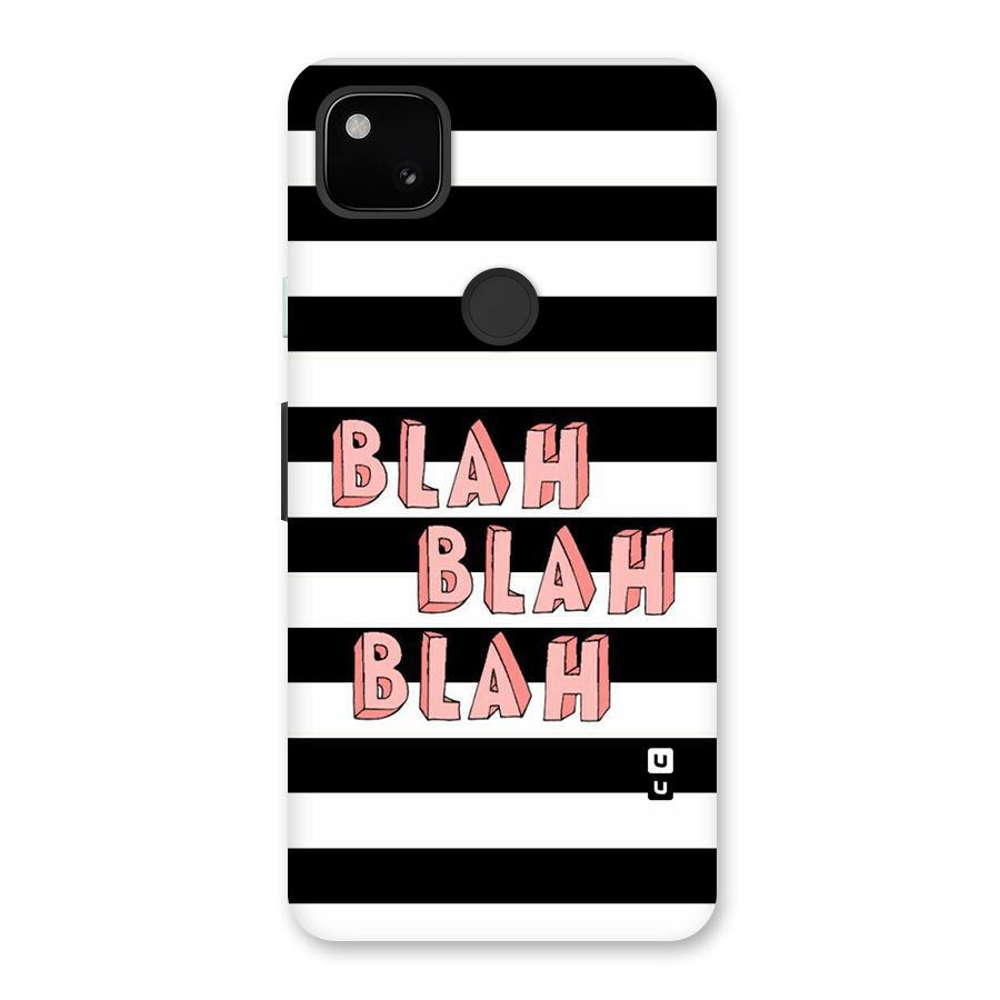 Blah Bold Stripes Back Case for Google Pixel 4a
