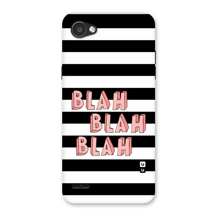 Blah Bold Stripes Back Case for LG Q6