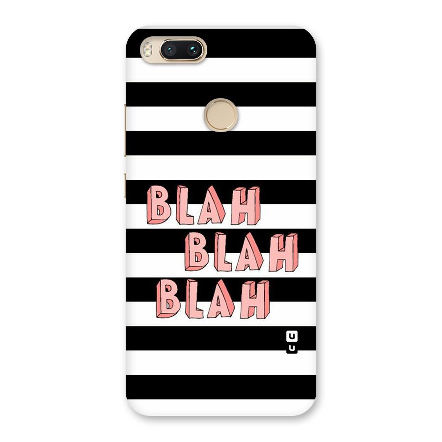 Blah Bold Stripes Back Case for Mi A1