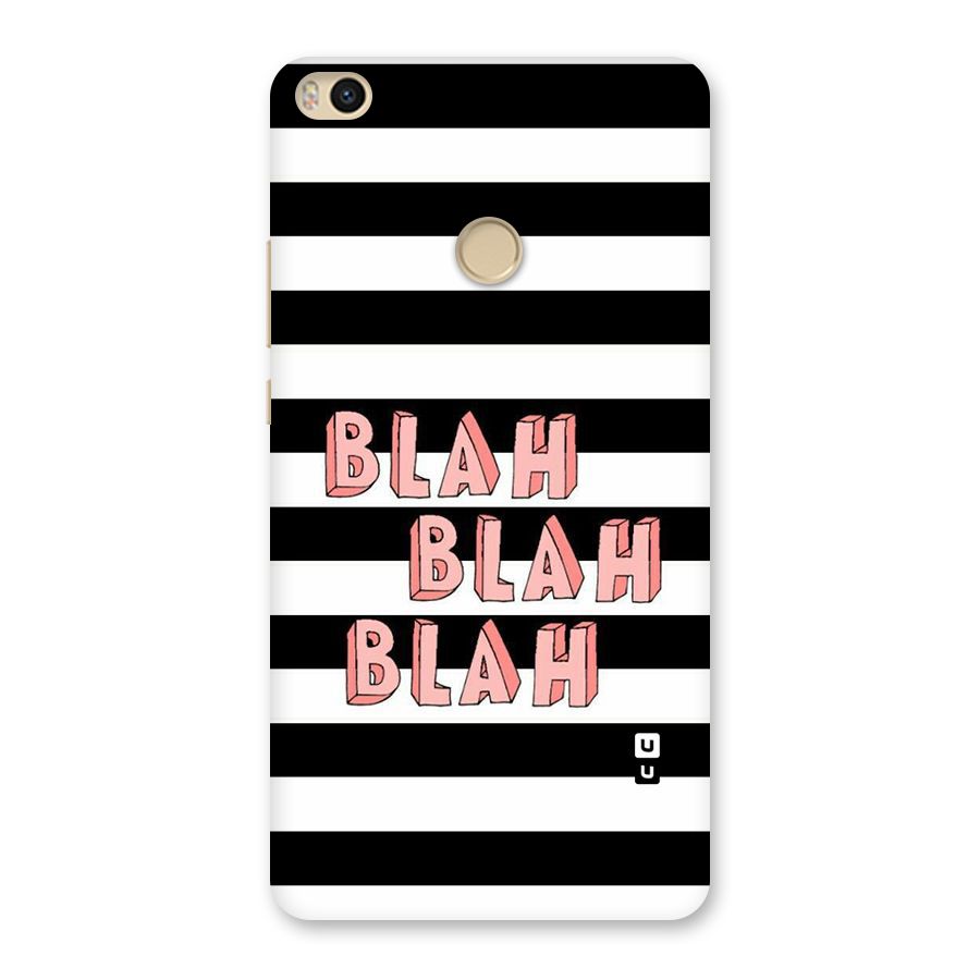 Blah Bold Stripes Back Case for Mi Max 2